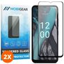Mobigear Premium Nokia C22 Panzerglas Gehärtetes Glas Displayschutz - Hüllenfreundlich - Schwarz (2er Pack)