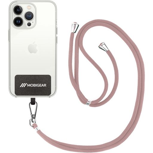 Mobigear Nylon Lanyard Universal-Handykette einstellbar - Roségold