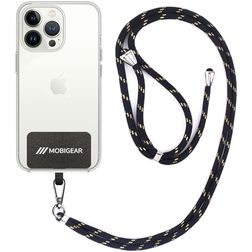 Mobigear Lanyard Universal-Handykette einstellbar - Schwarz / Gold