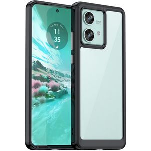 Mobigear Crystal Motorola Edge 40 Neo Hülle Hardcase Backcover - Schwarz