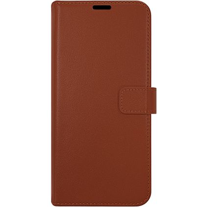 Valenta Gel Skin Samsung Galaxy A54 Hülle Echtes Leder Klapphülle Geldbörse - Braun