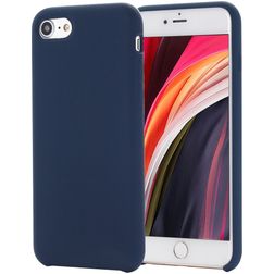 Mobigear Rubber Touch iPhone SE (2022) Silikon Hülle Backcover - Dunkelblau