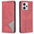 Mobigear Rhombus Slim Motorola Moto G23 Hülle Klapphülle - Rot