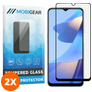 Mobigear Premium OPPO A16 Panzerglas Gehärtetes Glas Displayschutz - Hüllenfreundlich - Schwarz (2er Pack)