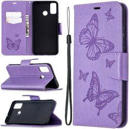 Mobigear Butterfly HONOR 9X Lite Hülle Klapphülle Geldbörse - Lila