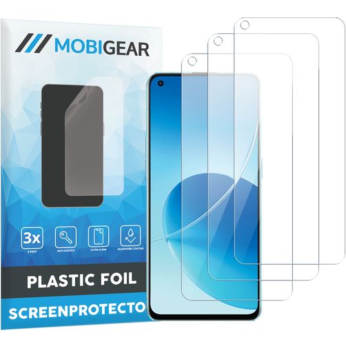 Mobigear OPPO Reno 7 4G Displayschutz Schutzfolie - Hüllenfreundlich (3er Pack)
