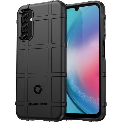 Mobigear Rugged Shield Samsung Galaxy S23 FE Hülle Flexibles TPU Backcover Stoßfest - Schwarz