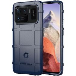 Mobigear Rugged Shield Xiaomi Mi 11 Ultra Hülle Flexibles TPU Backcover Stoßfest - Blau