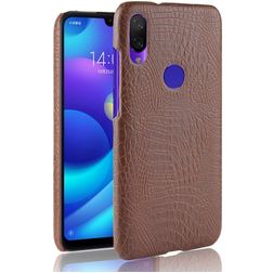 Mobigear Croco Xiaomi Redmi Note 7 Hülle Hardcase Backcover - Braun