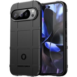Mobigear Rugged Shield Google Pixel 10 Pro Hülle Flexibles TPU Backcover Stoßfest - Schwarz