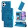 Mobigear Sunflower iPhone 17 Hülle Klapphülle Geldbörse - Blau