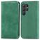 Mobigear Retro Slim Samsung Galaxy S25 Ultra Hülle Klapphülle Geldbörse - Grün