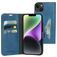 Mobiparts Classic Wallet iPhone 14 Plus Hülle Klapphülle Geldbörse - Steel Blue