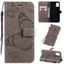 Mobigear Butterfly Samsung Galaxy A51 Hülle Klapphülle Geldbörse - Grau
