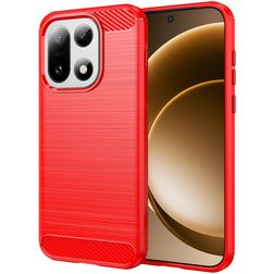 Mobigear Brushed Slim OnePlus 15 Hülle Flexibles TPU Backcover - Rot