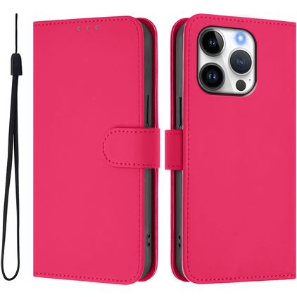 Mobigear Urban Wallet iPhone 16 Pro Hülle Klapphülle Geldbörse - Magenta