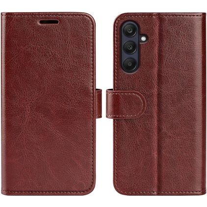 Mobigear Classic Samsung Galaxy A26 Hülle Klapphülle Geldbörse - Braun