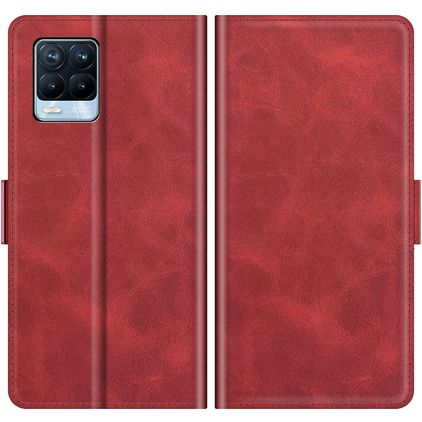 Mobigear Slim Magnet Realme 8 Pro Hülle Klapphülle Geldbörse - Rot