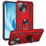 Mobigear Armor Ring Xiaomi Mi 11 Lite Hardcase Backcover Shockproof mit Ringhalter - Rot