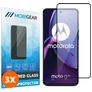 Mobigear Premium Motorola Moto G84 Panzerglas Gehärtetes Glas Displayschutz - Hüllenfreundlich - Schwarz (3er Pack)