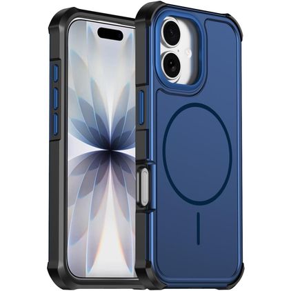 Mobigear Airbag Shockproof iPhone 17 MagSafe Hülle Hardcase Backcover Stoßfest - Blau