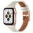 Mobigear Napoli Leder Apple Watch Armband Dornschließe - 42/41/40/38 mm - Weiß