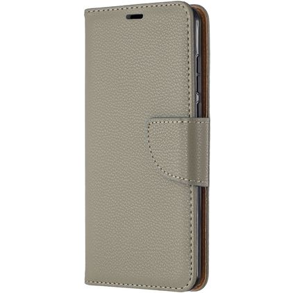 Mobigear Excellent Huawei P40 Hülle Klapphülle Geldbörse - Grau