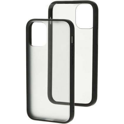 Mobiparts Hardcover iPhone 12 Mini Hülle Hardcase Backcover - Transparent / Grau