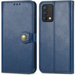 Mobigear Snap Button Realme GT Master Edition Hülle Klapphülle Geldbörse - Blau