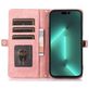 Mobigear Zipper iPhone 14 Pro Hülle Klapphülle Geldbörse - Roségold
