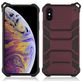 Mobigear Armor iPhone XS Max Hülle Hardcase Backcover Stoßfest - Weinrot