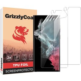 GrizzlyCoat Samsung Galaxy S22 Ultra Hydrogel TPU Displayschutz - Hüllenfreundlich + Applikator (2er Pack)