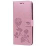 Mobigear Roses Samsung Galaxy J6 Plus Hülle Klapphülle Geldbörse - Roségold