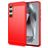 Mobigear Brushed Slim Samsung Galaxy S24 FE Hülle Flexibles TPU Backcover - Rot
