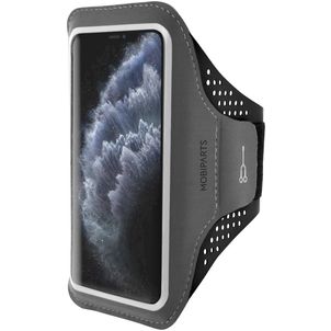 Mobiparts Comfort Fit Handyhalterung Joggen iPhone 11 Pro Sporthülle Neopren Sportarmband - Schwarz