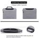 Haweel Oxford Laptop Aktentasche 15 - 16 Zoll Laptoptasche + Handgriff - Grau