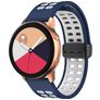 Mobigear Sport Plus Mag Silikon Smartwatch Armband Magnetverschluss - 22-mm-Universalanschluss - Weiß / Dunkelblau