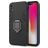 Mobigear Armor Ring iPhone XR Hülle Hardcase Backcover Stoßfest mit Ringhalter - Schwarz