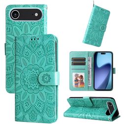 Mobigear Sunflower iPhone Air Hülle Klapphülle Geldbörse - Grün