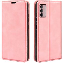Mobigear Retro Slim Motorola Moto G42 Klapphülle Portemonnaie - Pink