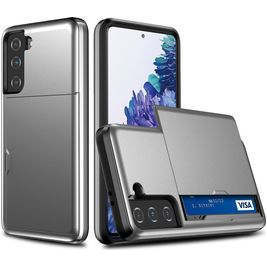 Mobigear Brushed Credit Card Slot Case Gray Samsung Galaxy S21