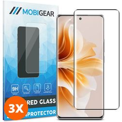 Mobigear Premium OPPO Reno 12 Panzerglas Gehärtetes Glas Displayschutz - Hüllenfreundlich (3er Pack)