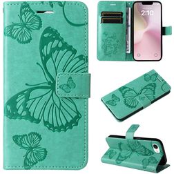 Mobigear Butterfly iPhone 17e Hülle Klapphülle Geldbörse - Grün