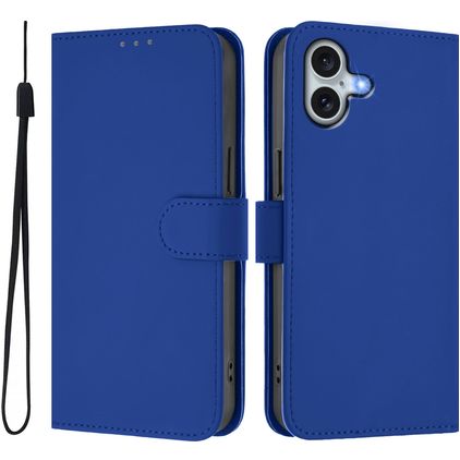 Mobigear Urban Wallet iPhone 16 Plus Hülle Klapphülle Geldbörse - Dunkelblau