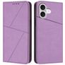 Mobigear Frosted Flip iPhone 17 Hülle Klapphülle Geldbörse - Lila