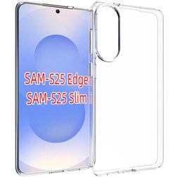 Mobigear Basics Durchsichtig Samsung Galaxy S25 Edge Hülle Flexibles TPU Backcover - Transparent