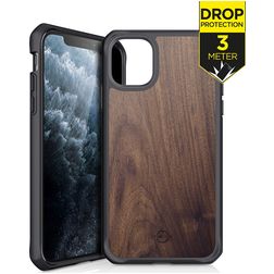 ITSkins HybridFusion iPhone 11 Pro Max Hülle Hardcase Backcover Stoßfest - Dark Wood