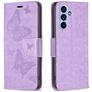 Mobigear Butterfly Samsung Galaxy A54 Hülle Klapphülle Geldbörse - Lila