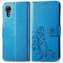 Mobigear Clover Samsung Galaxy Xcover 7 Hülle Klapphülle Geldbörse - Blau