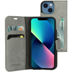 Mobiparts Classic Wallet iPhone 13 Mini Hülle Klapphülle Geldbörse - Granite Grey